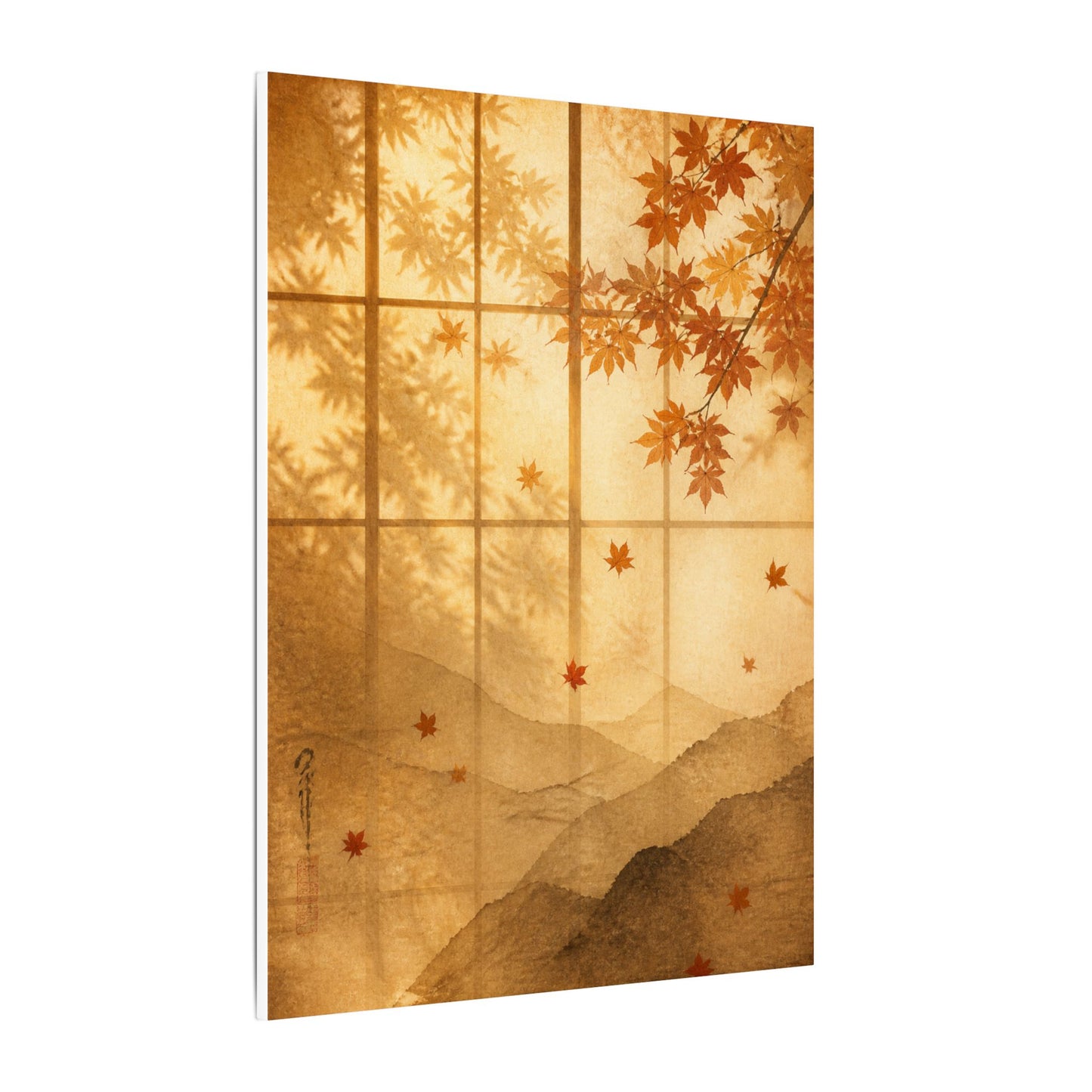 Shoji Screen Texture Canvas Art | Earthy Japandi Art