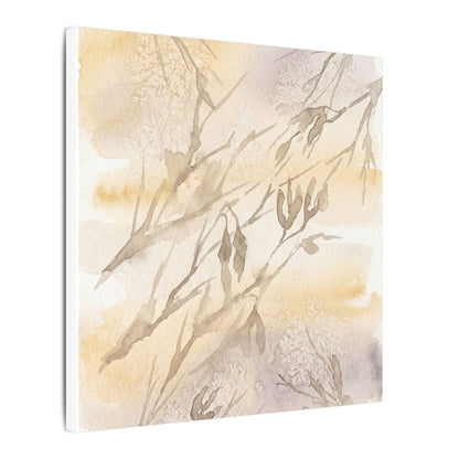 Shadow Play Winter Canvas Art | Japandi Warm Design