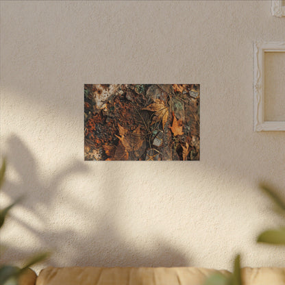 Rust Patina Canvas Art | Autumn Japandi Texture Art