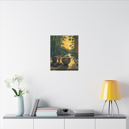 Ma Tea Ceremony Canvas Art - Zen Ukiyo E Inspired