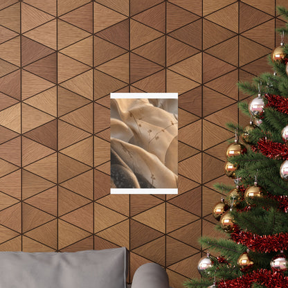 Silk Drape Winter Wall Art Print | Japandi Cozy Design