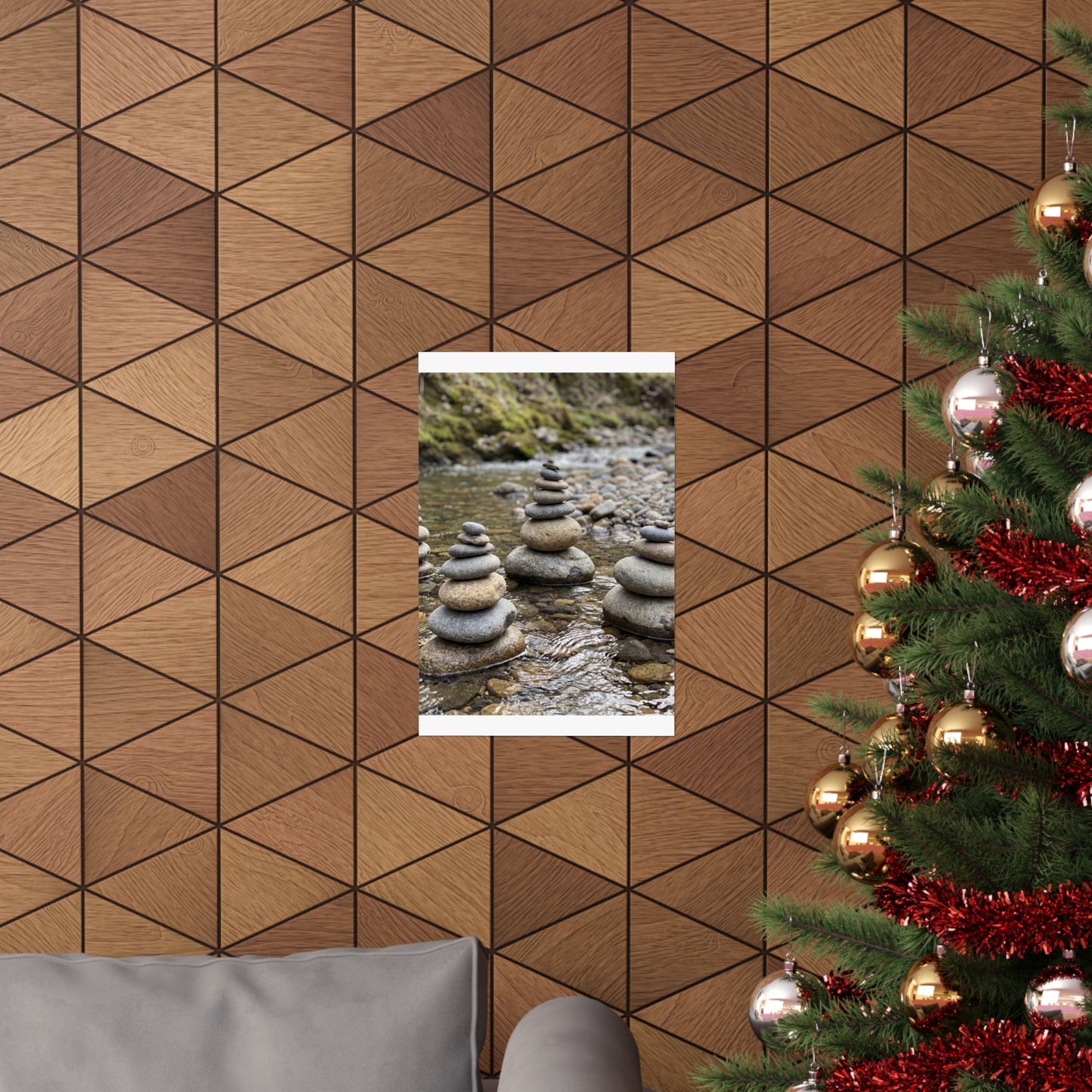 Bamboo Grove Winter Wall Art Print | Zen Peaceful Design