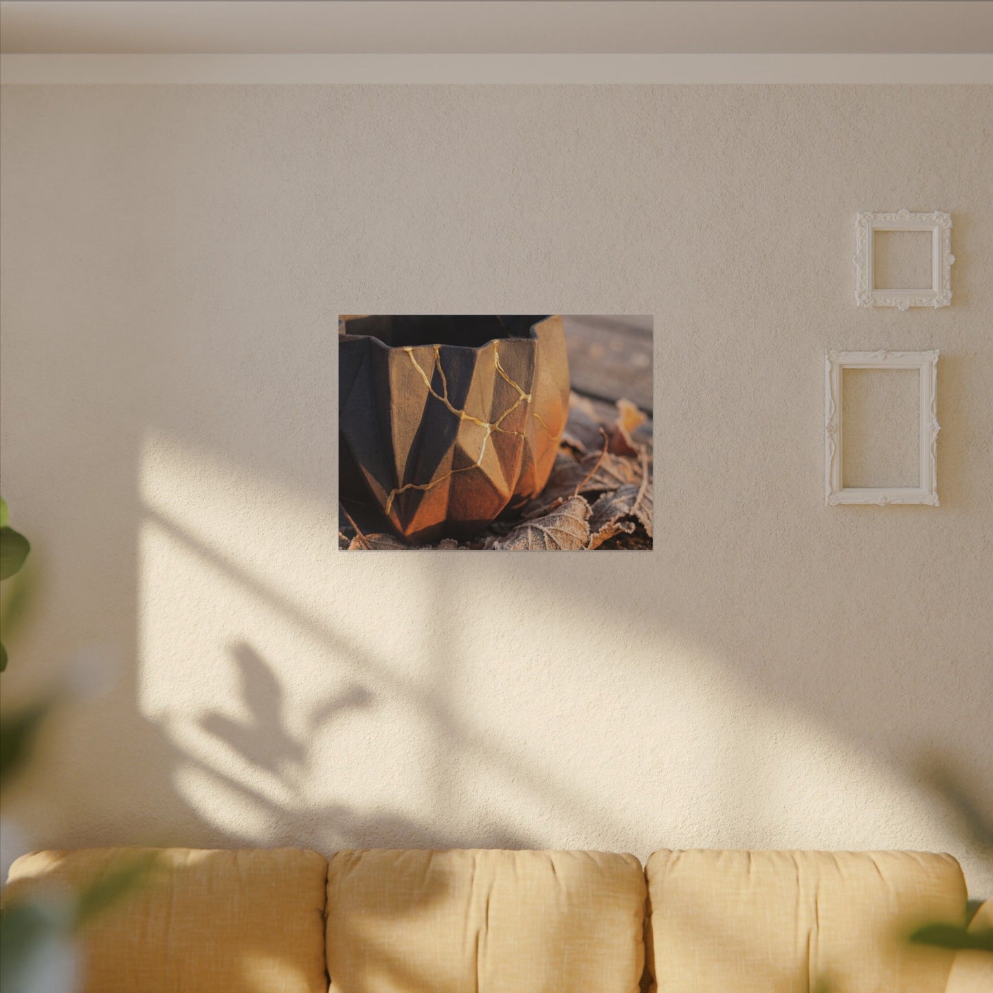 Paper Fold Gold Repair Canvas Art | Philosophical Kintsugi Art