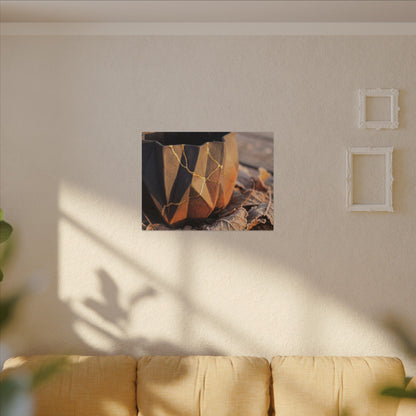 Paper Fold Gold Repair Canvas Art | Philosophical Kintsugi Art