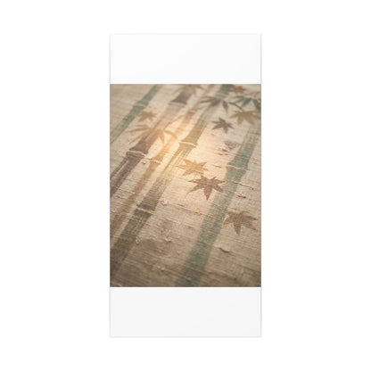 Autumn Bamboo Grove Japanese Pattern Canvas Art | Neutral Decor