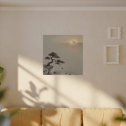 Pine Tree Canvas Art | Autumn Zen Karesansui Art