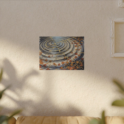 Moonlight Water Ripple Canvas Art - Kintsugi Fukinsei