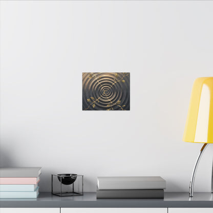 Kanso Water Ripple Canvas Art - Kintsugi Gold Vein