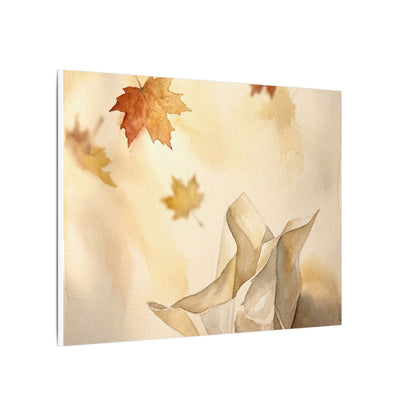 Japandi Paper Fold in Golden Hour | Watercolor Canvas Art