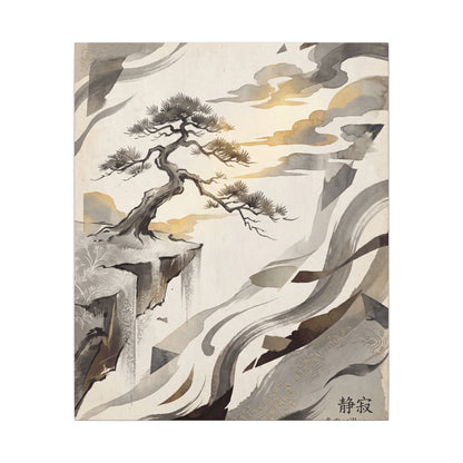 Golden Hour Pine Tree Canvas Art - Japandi Seijaku