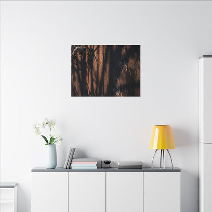 Golden Hour Shadow Play Canvas Art - Dark Japandi Fukinsei