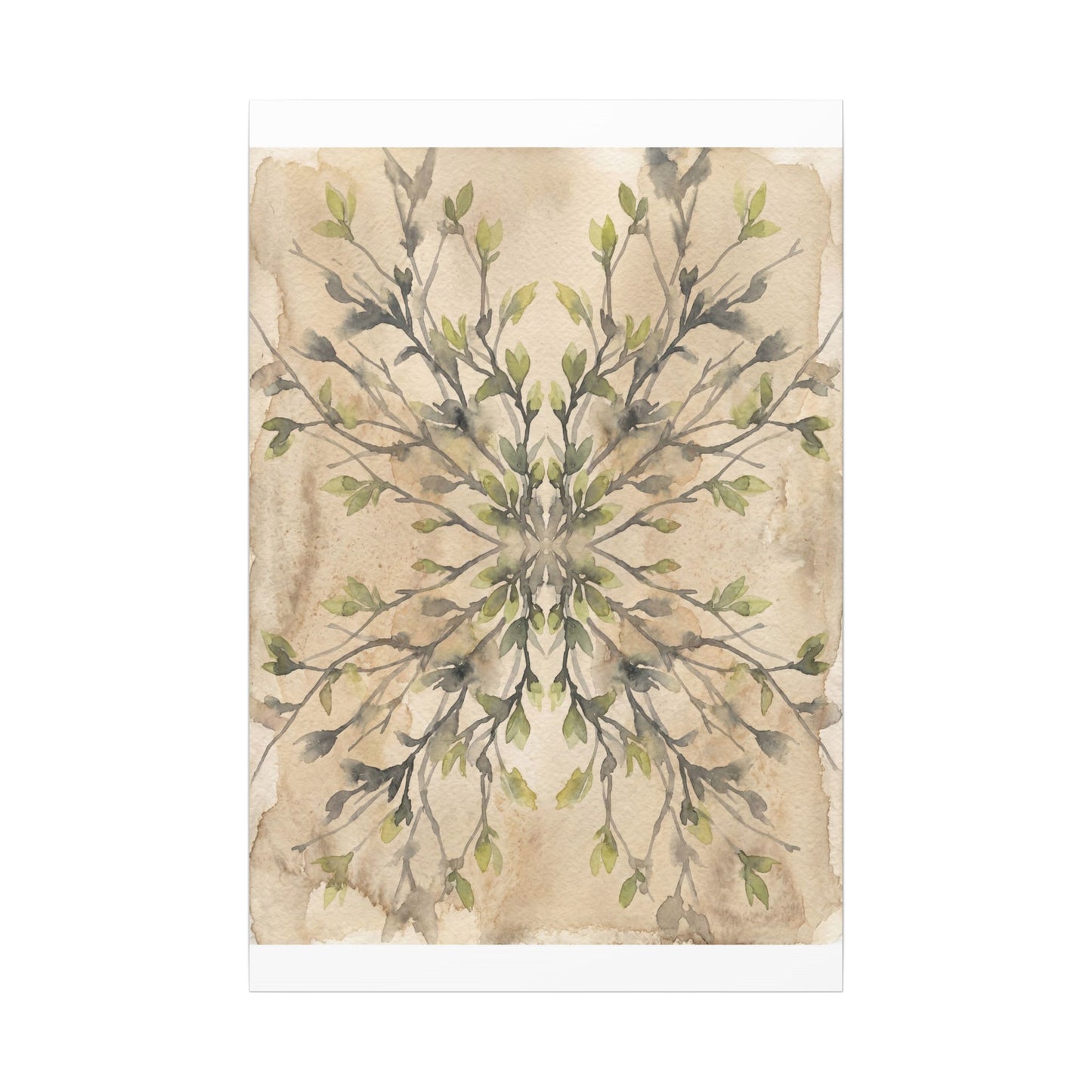 Shibui Shadow Play Canvas Art - Japandi Watercolor