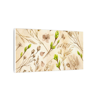 Spring Dried Flowers Watercolor Canvas Art | Earthy Decor