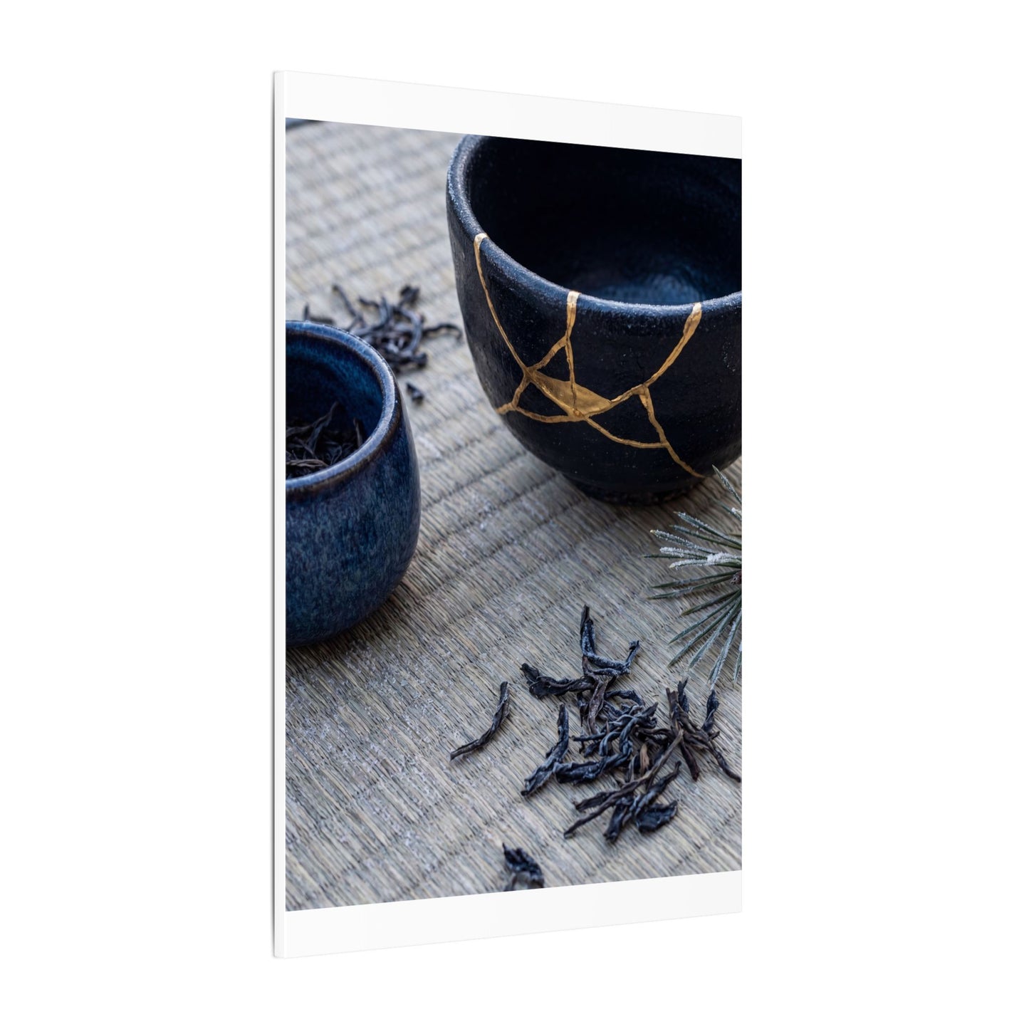 Kintsugi Tea Ceremony in Overcast | Gold Vein Canvas Art