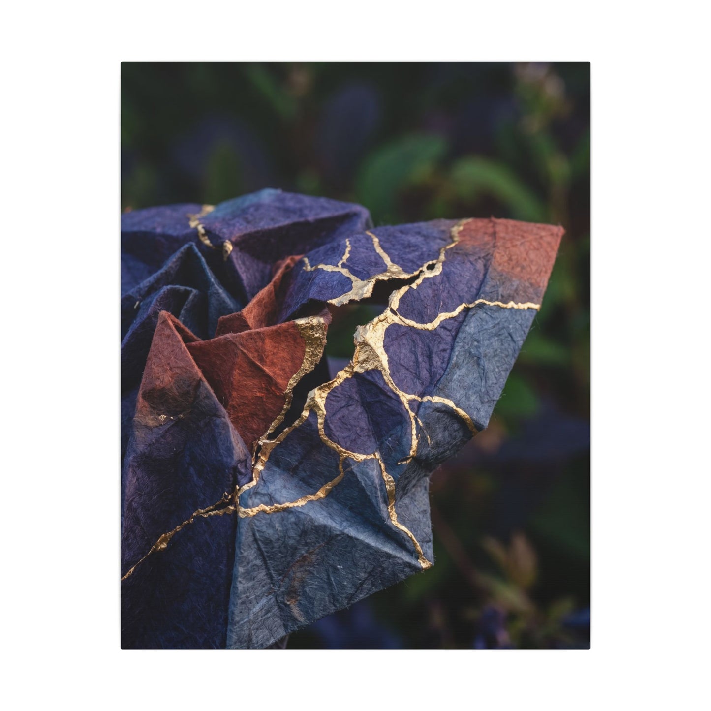 Philosophical Paper Fold Canvas Art - Gold Vein Kintsugi