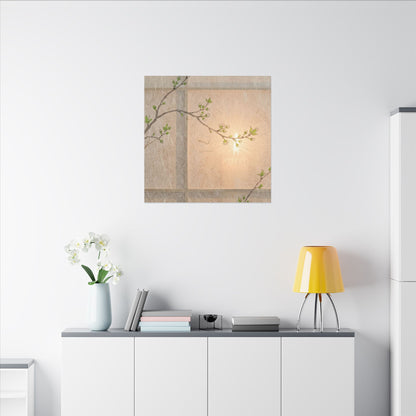 Spring Cherry Blossom Forest Whimsy Canvas Art | Rustic Decor