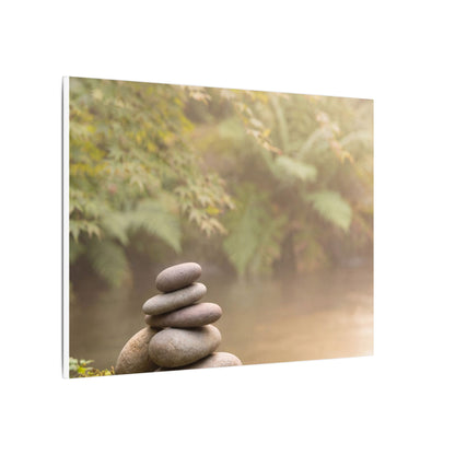 Cozy River Stones Canvas Art - Japanese Pattern Japandi