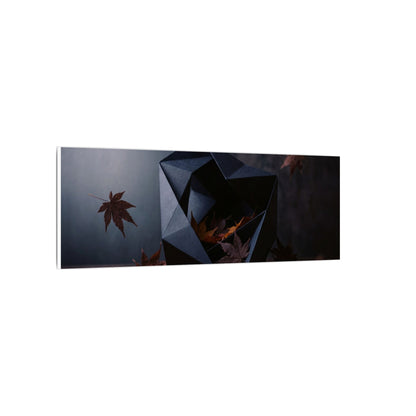 Dark Japandi Paper Fold in Dawn | Shadow Zen Canvas Art