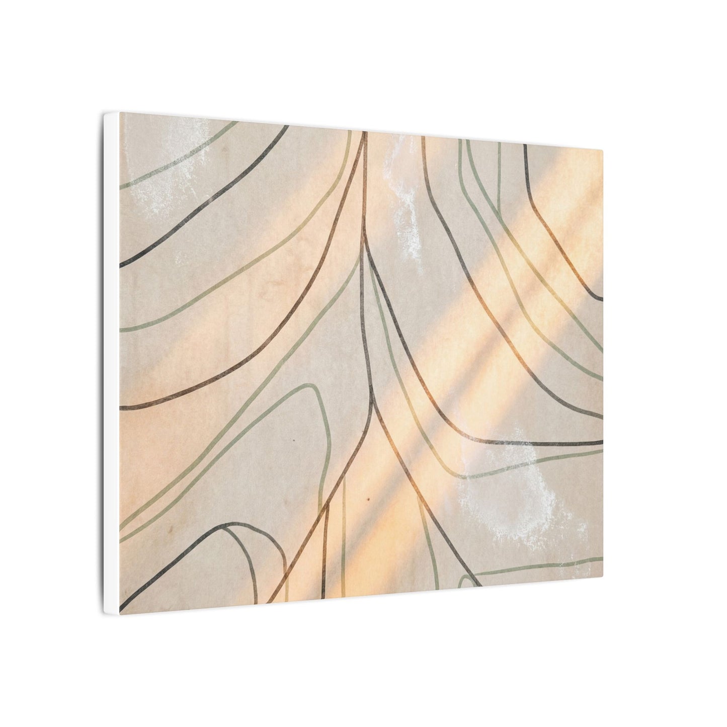 Shoji Screen Minimal Line Canvas Art | Warm Japandi Art