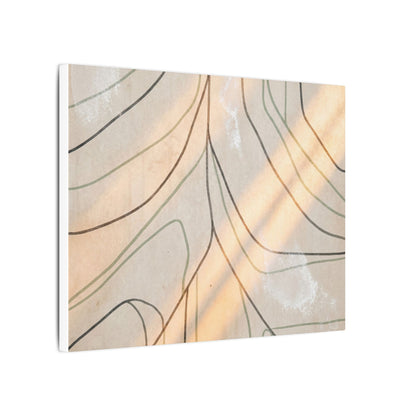 Shoji Screen Minimal Line Canvas Art | Warm Japandi Art