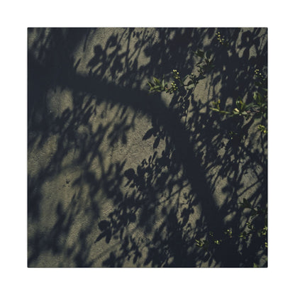 Atmospheric Shadow Play Canvas Art - Moody Minimal Dark Japandi