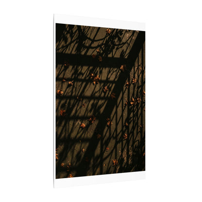 Dark Japandi Shadow Play in Golden Hour | Moody Minimal Canvas Art