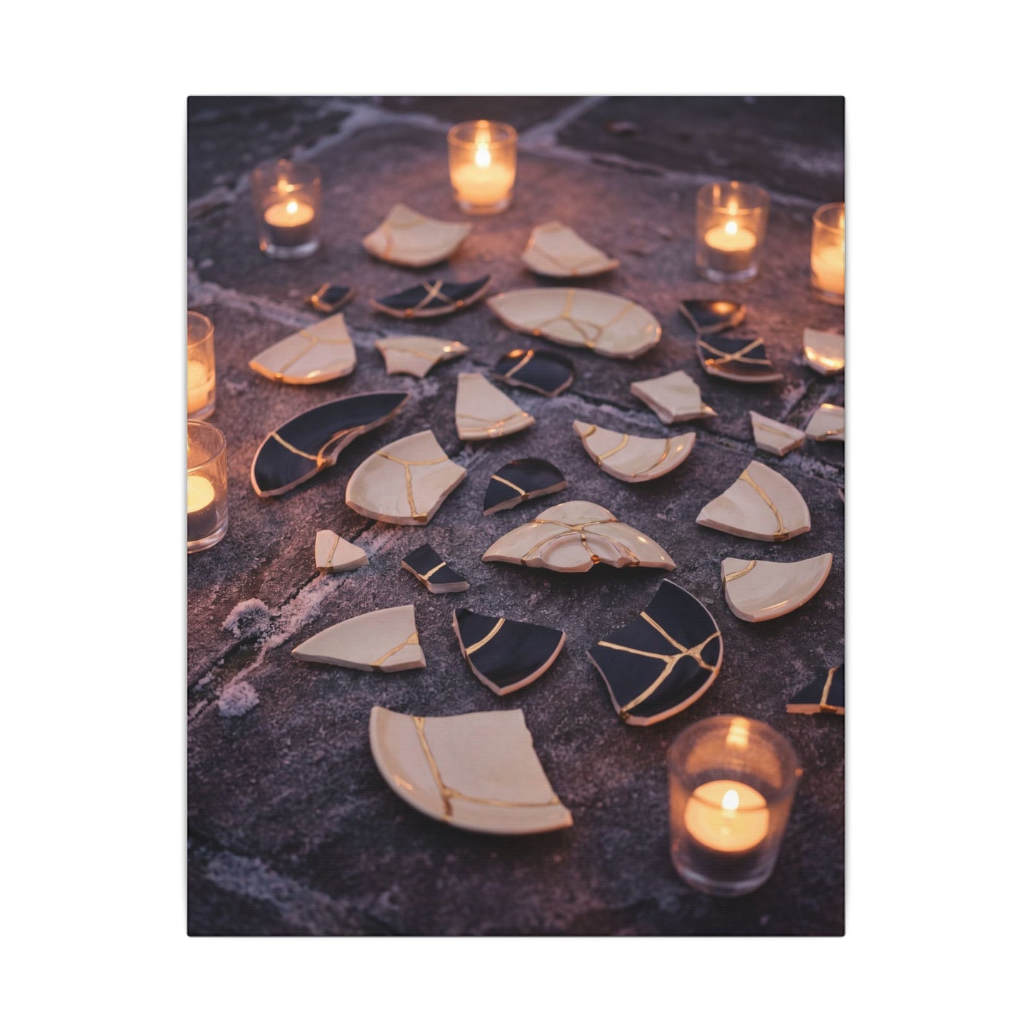Winter Broken Pottery Broken Beauty Canvas Art | Beautiful Decor