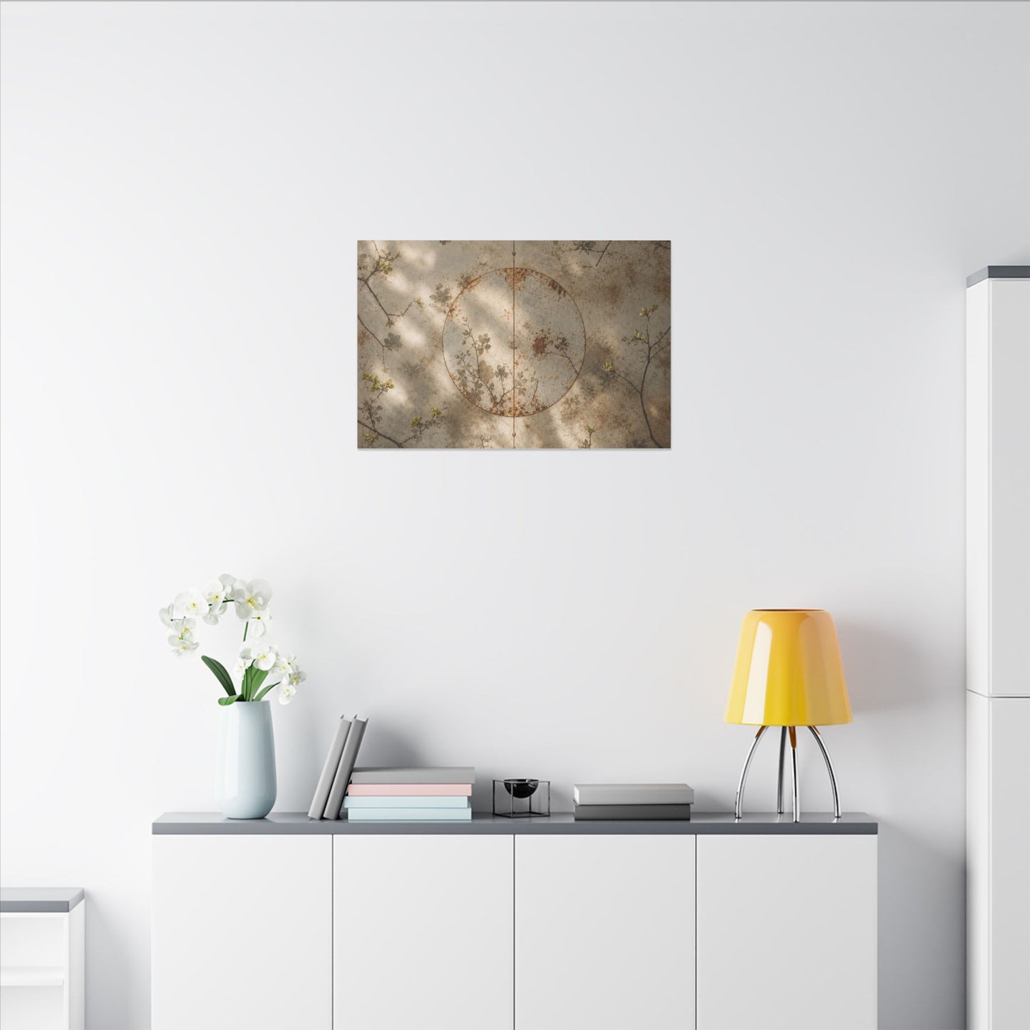Japandi Rust Patina in Dappled | Japanese Pattern Canvas Art
