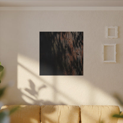 Rust Patina Shadow Zen Canvas Art | Luxurious Dark Japandi Art
