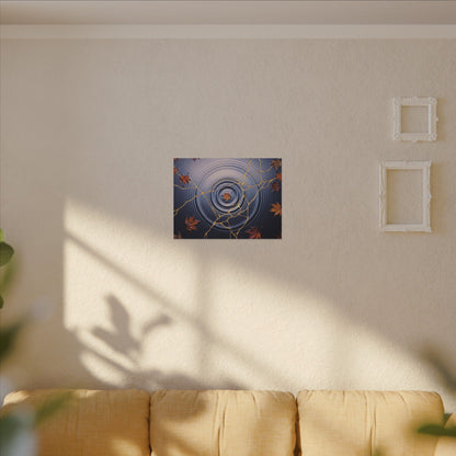 Kintsugi Water Ripple in Dawn | Gold Vein Canvas Art