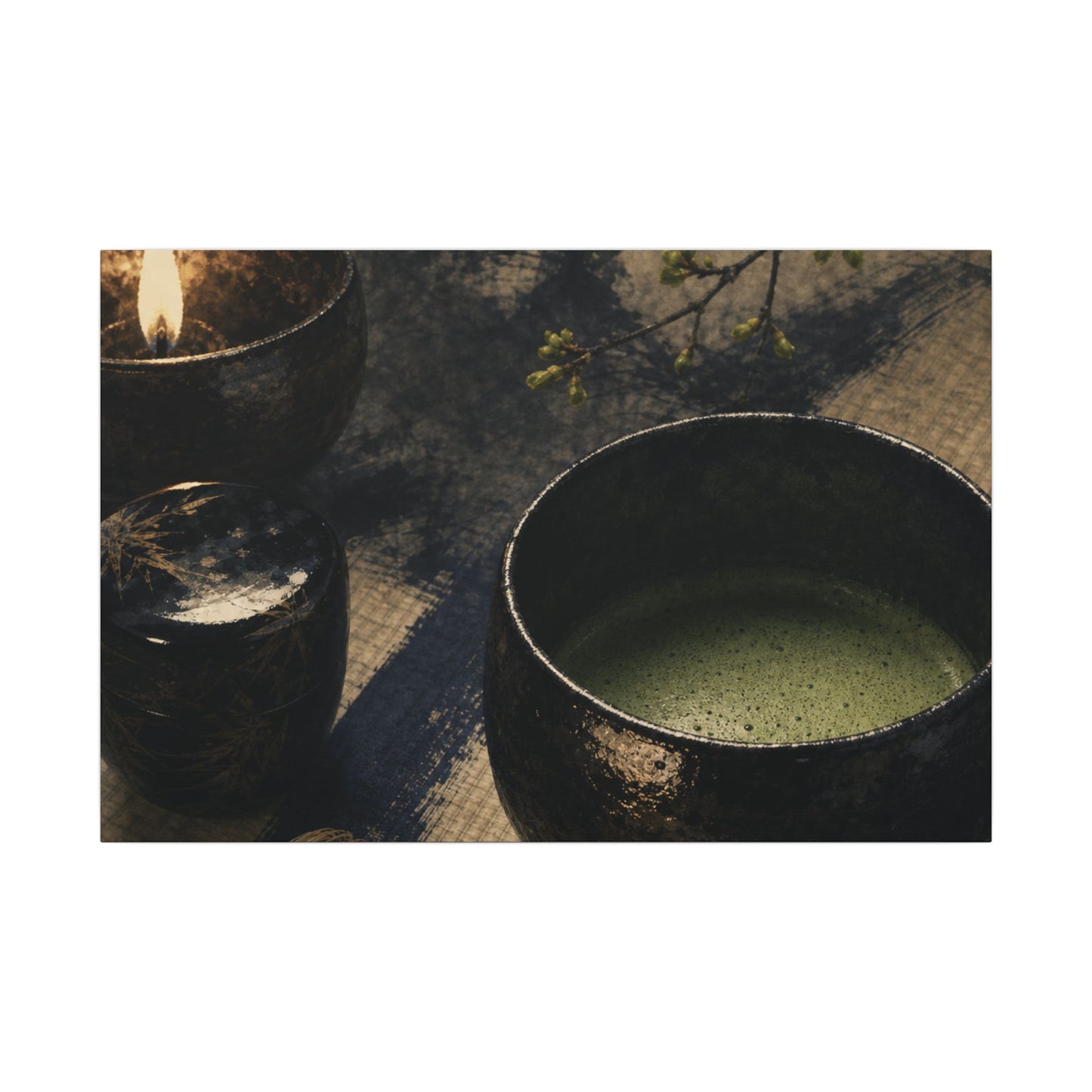 Ma Tea Ceremony Canvas Art - Zen Sumi E