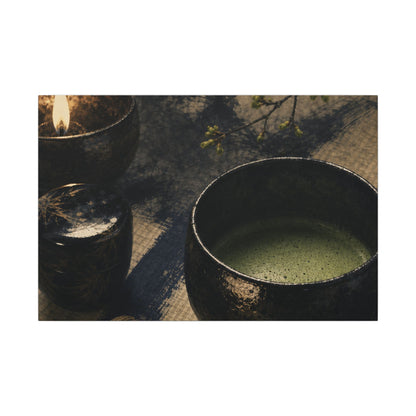 Ma Tea Ceremony Canvas Art - Zen Sumi E