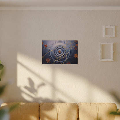 Kintsugi Water Ripple in Dawn | Gold Vein Canvas Art