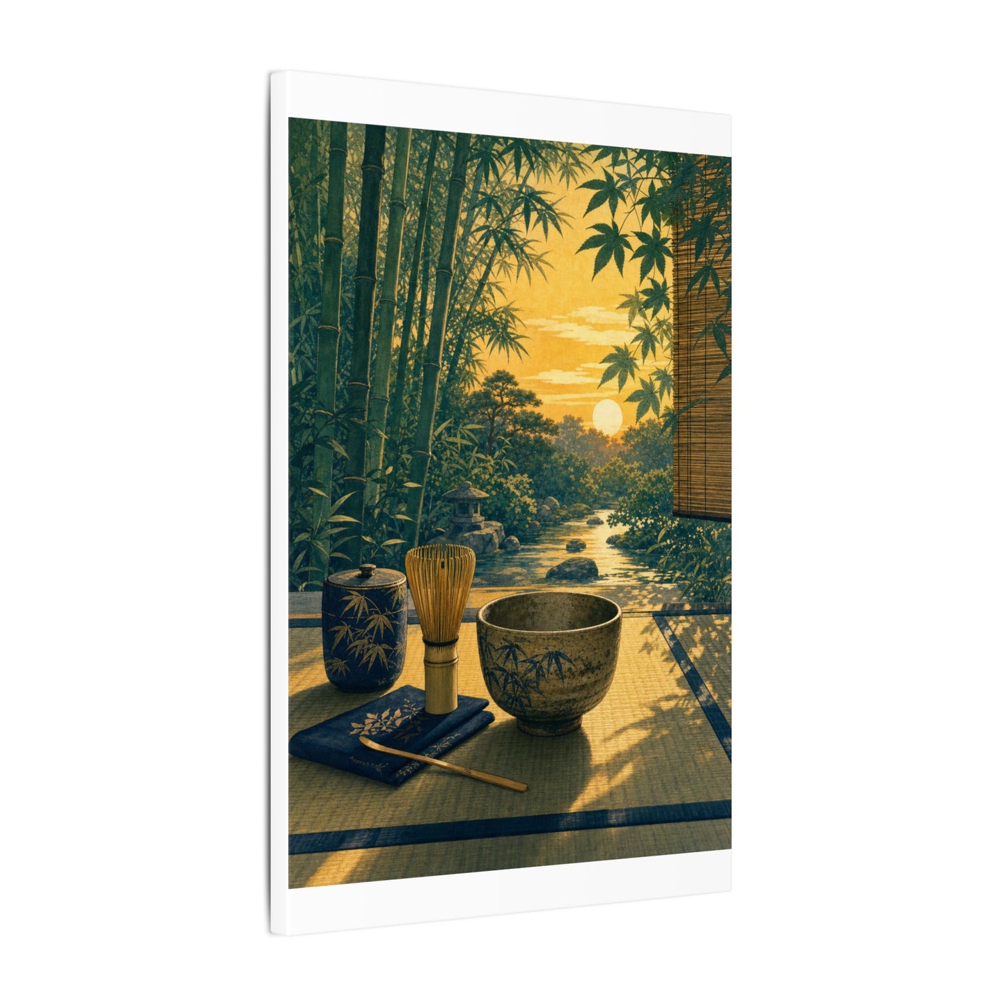Ma Tea Ceremony Canvas Art - Zen Ukiyo E Inspired