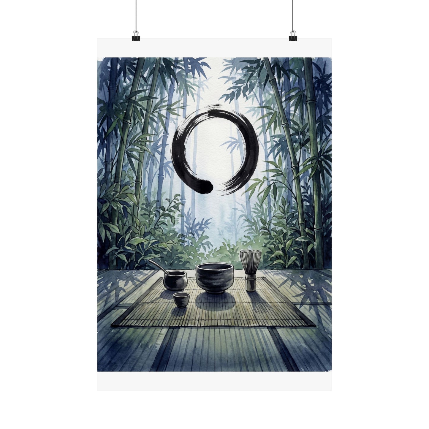 Summer Tea Ceremony Enso Wall Art Print | Peaceful Decor Art Print