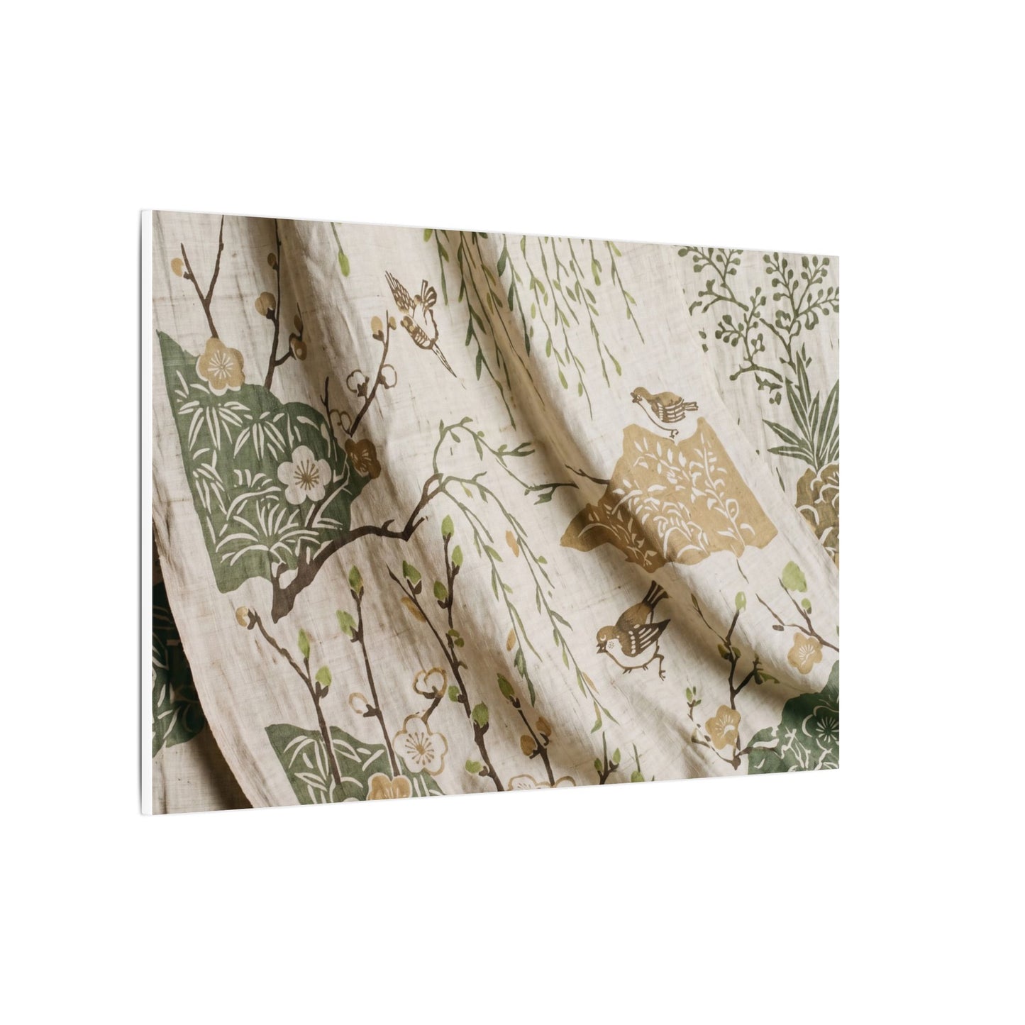 Silk Drape Canvas Art | Spring Japandi Japanese Pattern Art