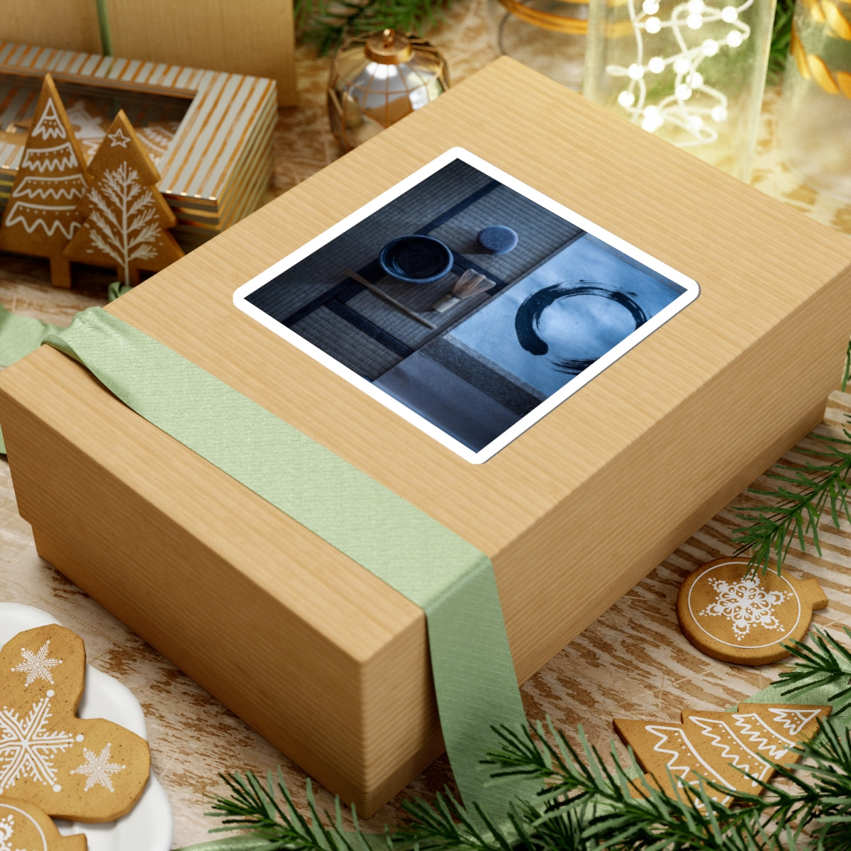 Tea Ceremony Winter Sticker | Zen Calm Design