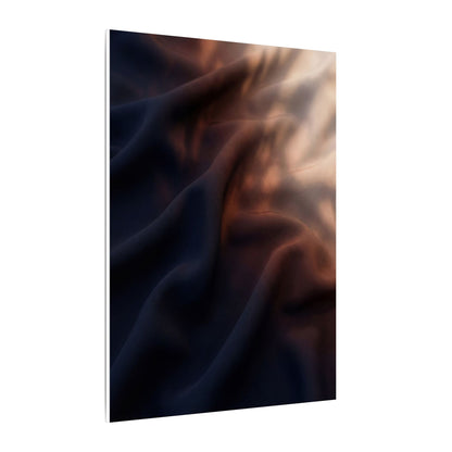 Dark Japandi Silk Drape in Dawn | Shadow Zen Canvas Art