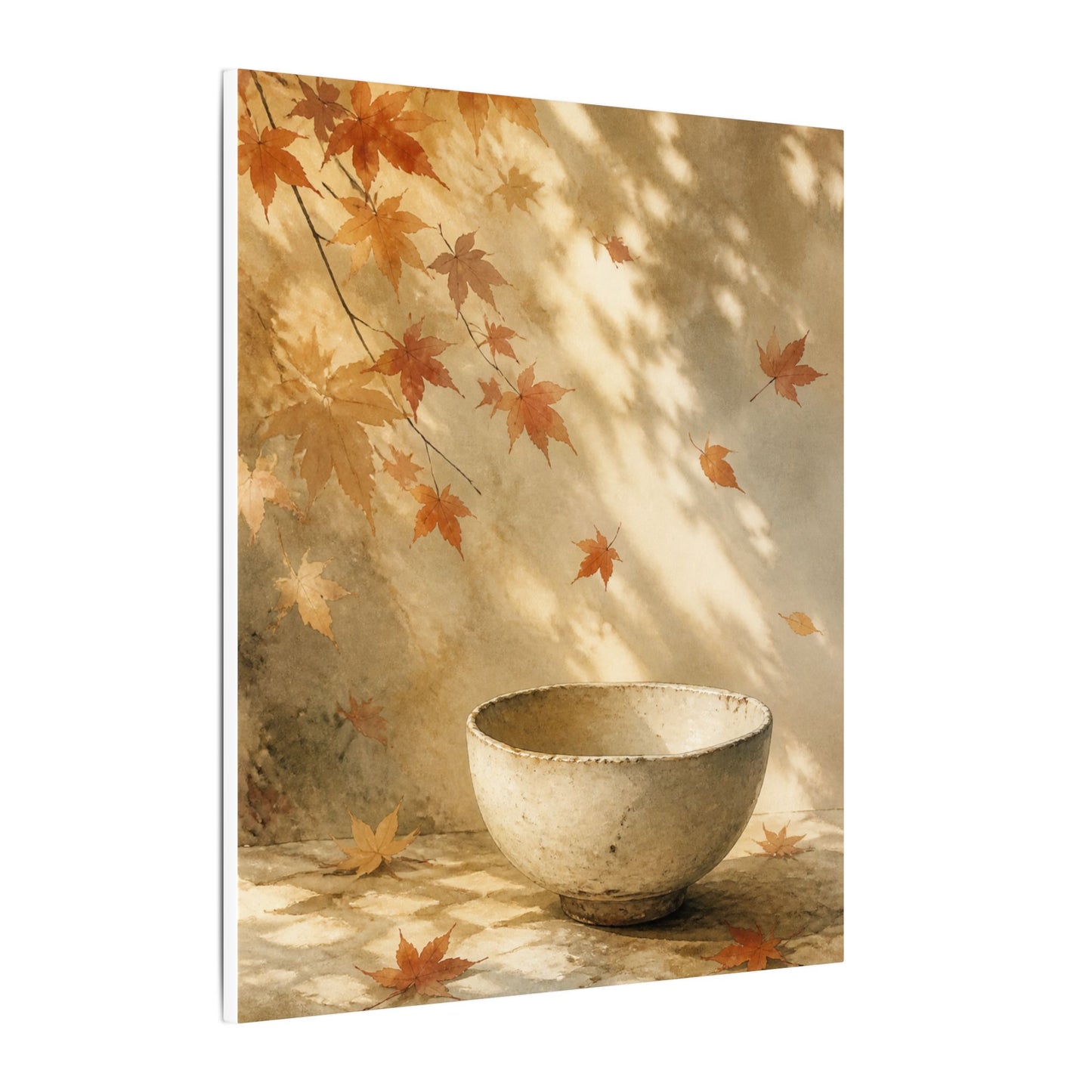 Japandi Ceramic Bowl in Dappled | Watercolor Canvas Art
