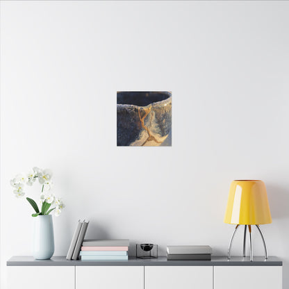 Winter Ceramic Bowl Gold Vein Canvas Art | Healing Decor