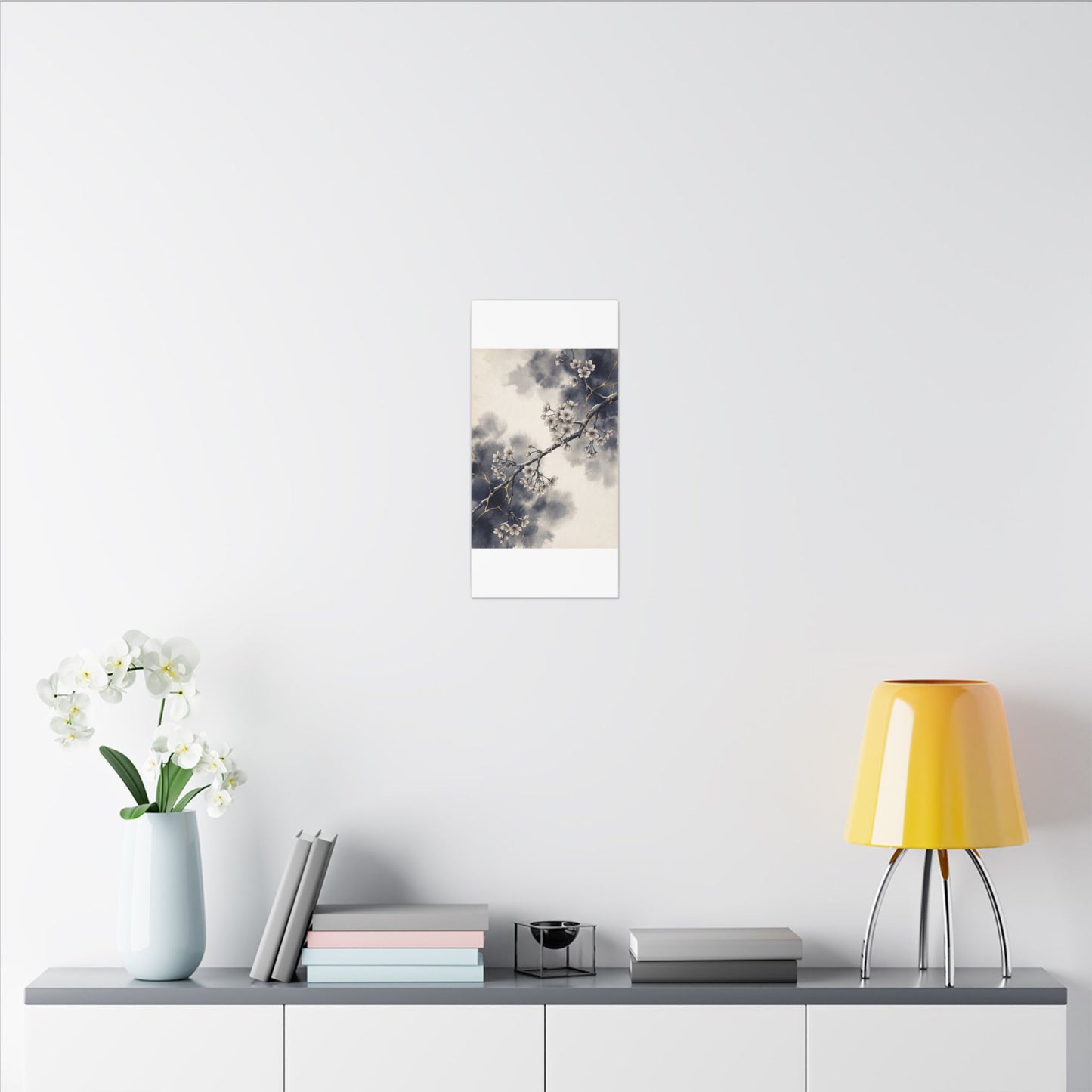Ma Cherry Blossom Canvas Art - Kintsugi Gold Vein