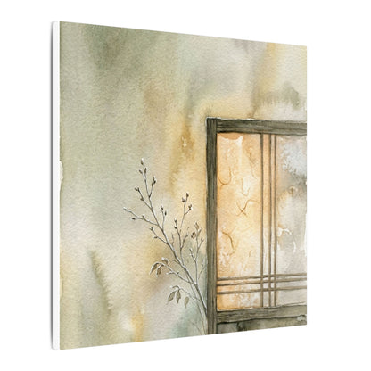 Ma Shoji Screen Canvas Art - Japandi Watercolor