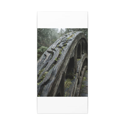 Overcast Wooden Bridge Canvas Art - Japandi Kanso