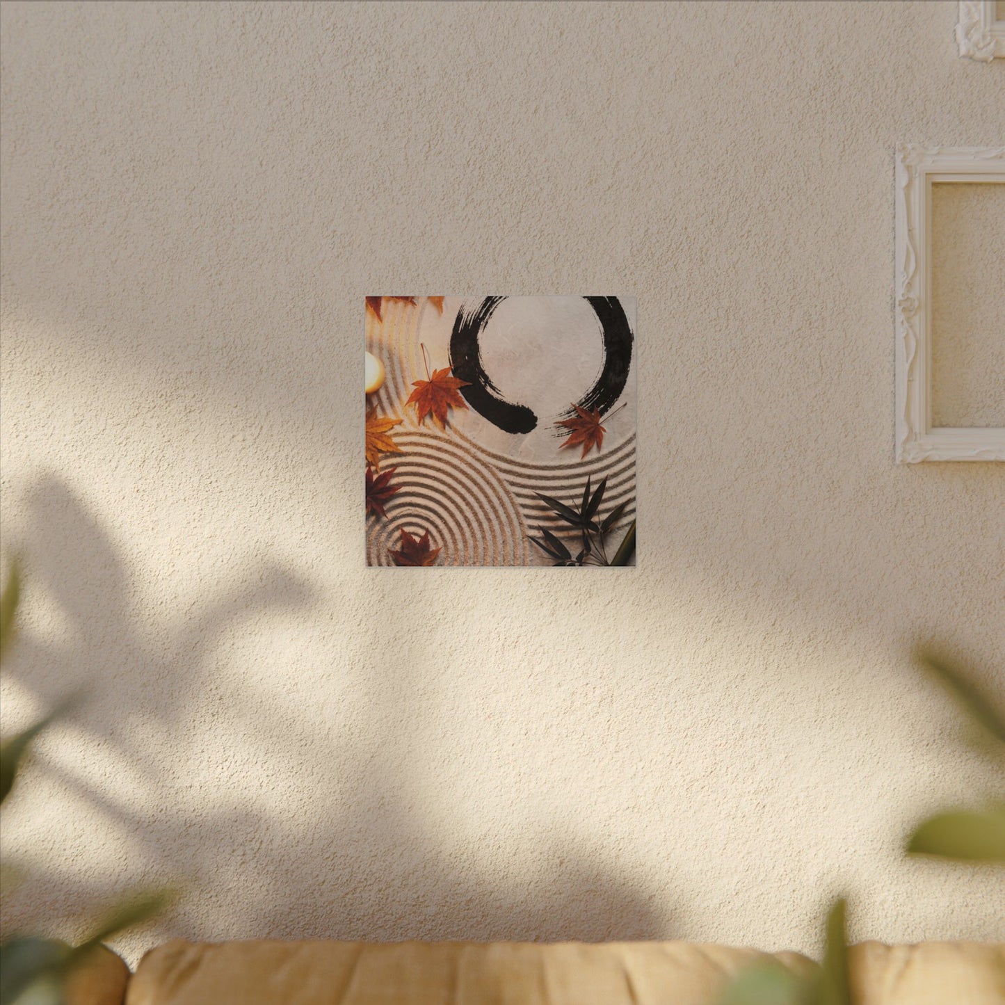 Tranquil Rock Garden Canvas Art - Enso Zen