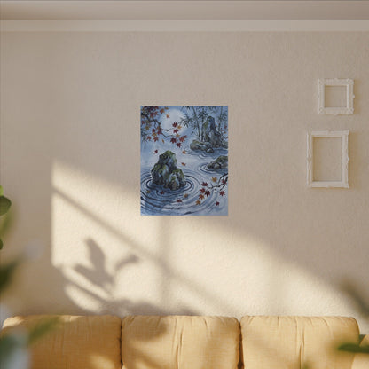 Rock Garden Autumn Canvas Art | Zen Tranquil Design