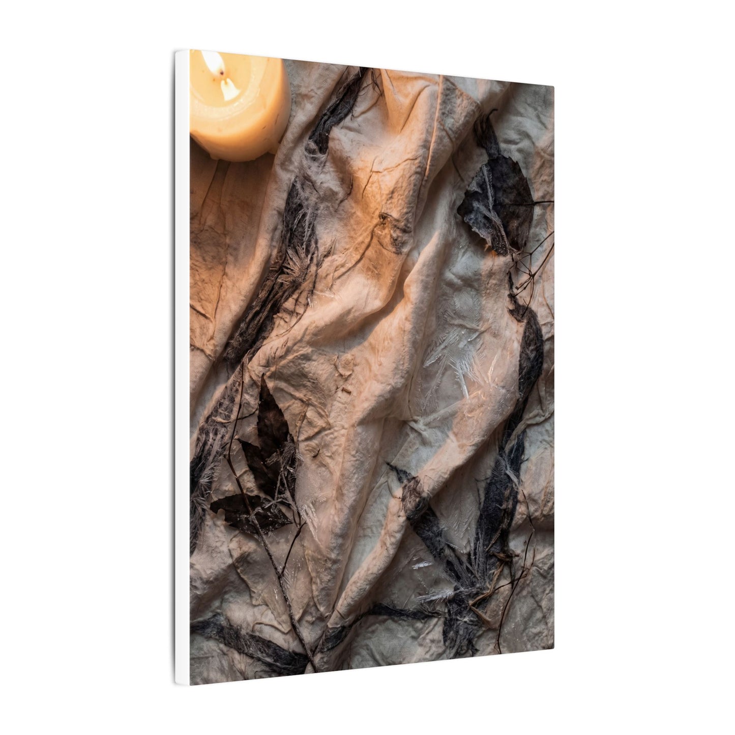 Candlelight Silk Drape Canvas Art - Japandi Mono No Aware