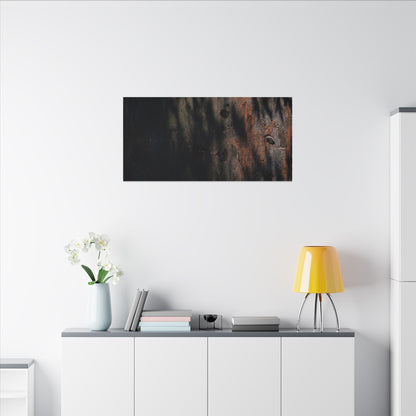 Rust Patina Shadow Zen Canvas Art | Luxurious Dark Japandi Art