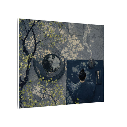 Spring Incense Smoke Ukiyo E Inspired Canvas Art | Tranquil Decor