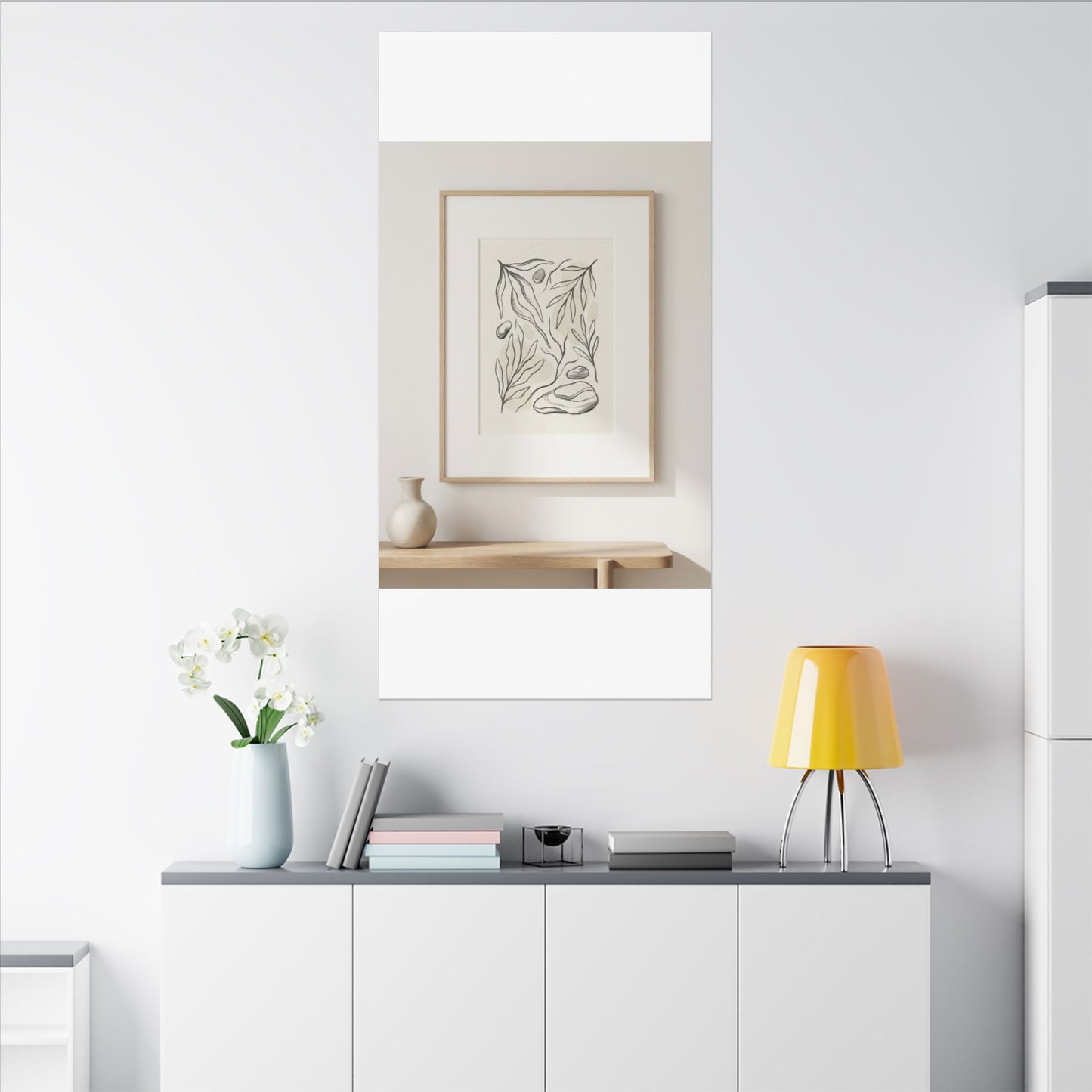 Japandi Charcoal Canvas Art