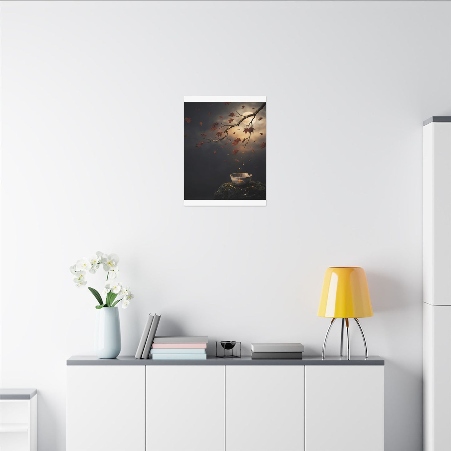 Moonlit Garden Gold Repair Canvas Art | Beautiful Kintsugi Art